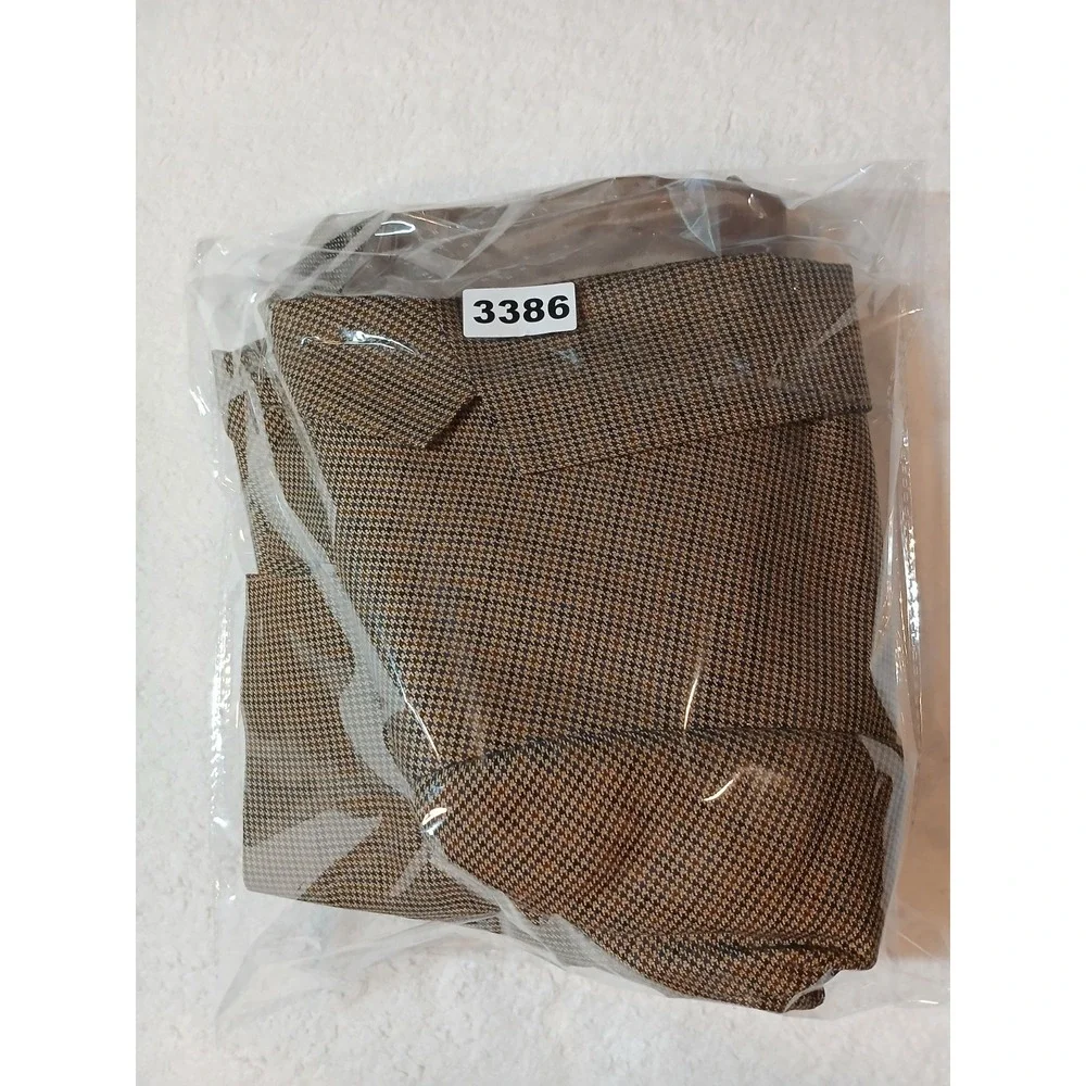 Mantoni Blazer Mens 42R Brown Houndstooth Super 140s Virgin Wool Sport Coat
